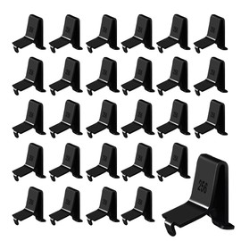 Shelf Clips, Hosrnovo 28PCS Adjustable Shelf Brackets for 255 Standard Pilaster, Heavy Duty Metal Shelving Brackets Clips for Kitchen Cabinet Bookcase (Black)