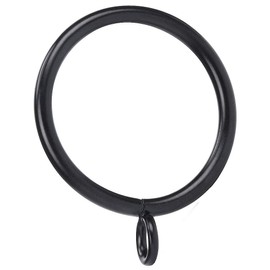 48 Pcs 1.5-Inch Inner Diameter Curtain Rings with Eyelets,Fits Up to 1 1/4-Inch Rod - Black