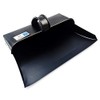 Black Hooded Metal Dust Pan and Soft Brush Dustpan ash