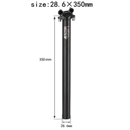BESNIN Seat Post,Bike Seatpost 28.6mm 350mm Bicycle Saddle Angle Adjustable Seatpost for MTB Road Bike BMX