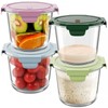 3Cup/23oz Glass Meal Prep Containers with Vented Lids Food Storage,