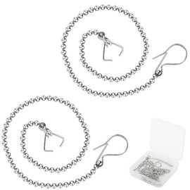 VRSS Stainless Steel Lengthened 12inch Long Toilet Flapper Chain Replacement Toilet Handle Chain Universal Fits Most Toilet Flappers (2)