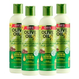 ORS Olive Oil Incredibly Rich Oil Moisturizing Hair Lotion with Castor Oil 8.5 Ounces (Pack of 4)