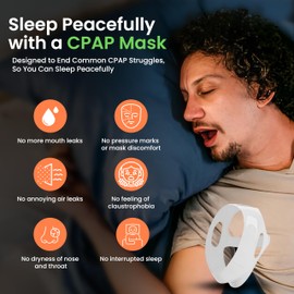 JetFresh Chin Strap for Sleeping and Snoring - Grey Anti Snoring Device for Men and Women, Breathable and Skin-Friendly Snore Stopper with Adjustable Fit That Holds Jaw in Place & Supports CPAP Users