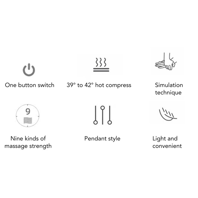 Pendant Neck Massager Mini Portable Micro Current Electric Pendant Heating