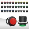 Tmyjfjingxi 30PCS 15mm Momentary Push Button Switch Red Green Blue