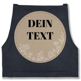 Geschenk mit Namen personalisiert by Shirtracer - Apron - Cooking Apron - Your Text Your Name of Your Choice, 08 jeans blue