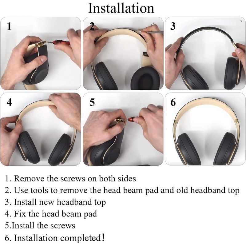 Studio Pro Replacement Headband & Hinge & Cushion Replacement for