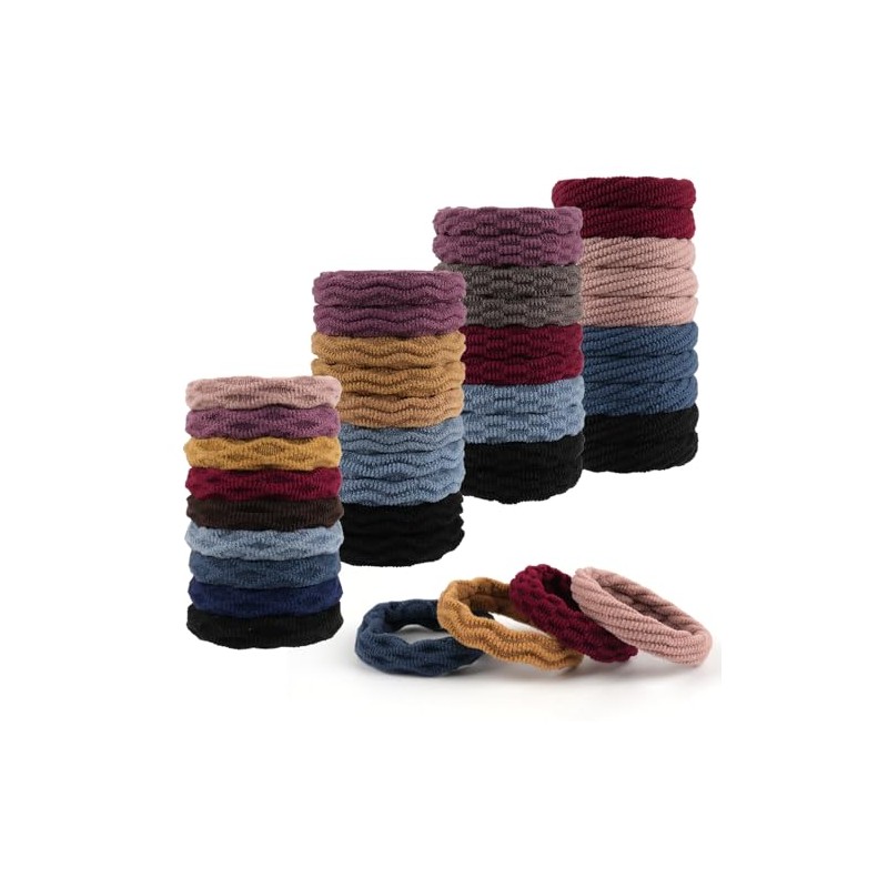 100 Pack Hair Bobbles, Elastic Hair Bands, 4 Styles