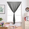 Muamar Velcro Blackout Curtains for Bedroom 2 Panels with Tiebacks(Grey,