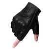 Harssidanzar Motorcycle Gloves for Men Goatskin Leather Perforated Motorbike Riding