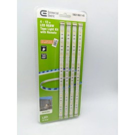 Commerical Electric (4-Strip Pack) 12 in. Linkable RGBW Indoor LED Flexible Tape