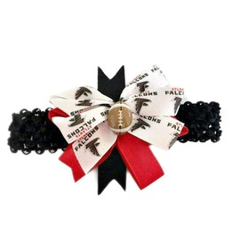 Falcons Baby Girl Boutique Bow Crocheted Headband- Fits newborn- adult