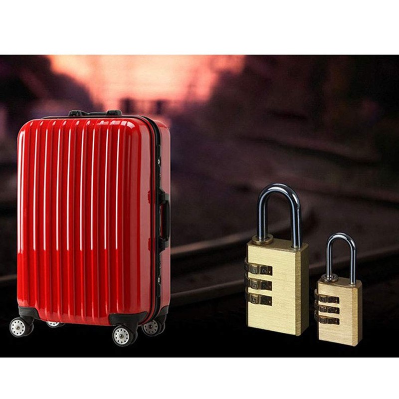 3 Digit Combination Lock, Brass Combination Padlock for Indoor and