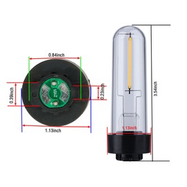 YONGJIA Outdoor Solar Bulb Replacement, Solar Garden Replacement Bulb, LED Filament Garden Light Replacement Bulb, Warm White