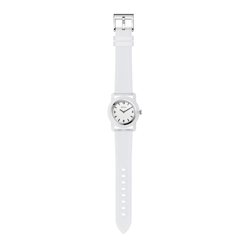 BREDA 'Play' Clear Transparent Plastic Watch, 35mm
