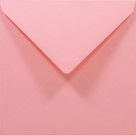 Netuno 100 x Square Pink Envelopes 14 x 14 cm 80 g Rainbow Paper Envelopes Coloured without Window Pink Invitation Envelope Colourful for Wedding Birthday Christmas Letter Envelope Colourful