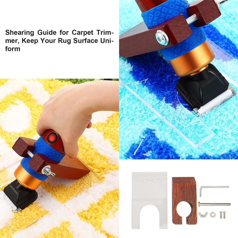 zalati Carpet Cutter Holder, Carpet Tufting Shear Guide, Wooden Shelf