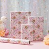 ZINTBIAL Floral Wrapping Paper Roll - White Peonies and Pink