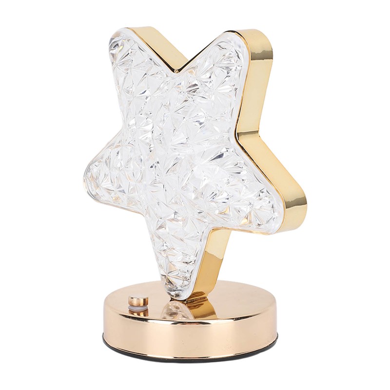 Star Bedside Table Lamp Cordless Rechargeable 3 Color Stepless Dimmable