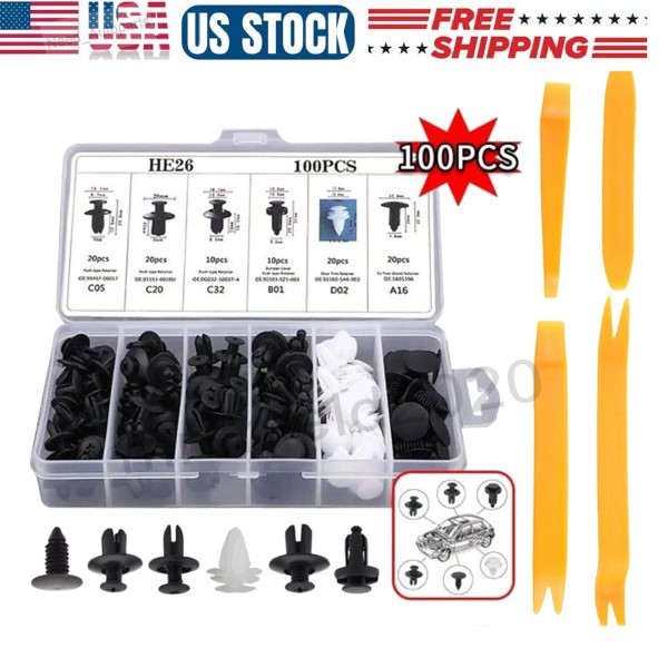 Super_Factoryparts For Nissan Fastener Box Set Bumper Fender Liner Push