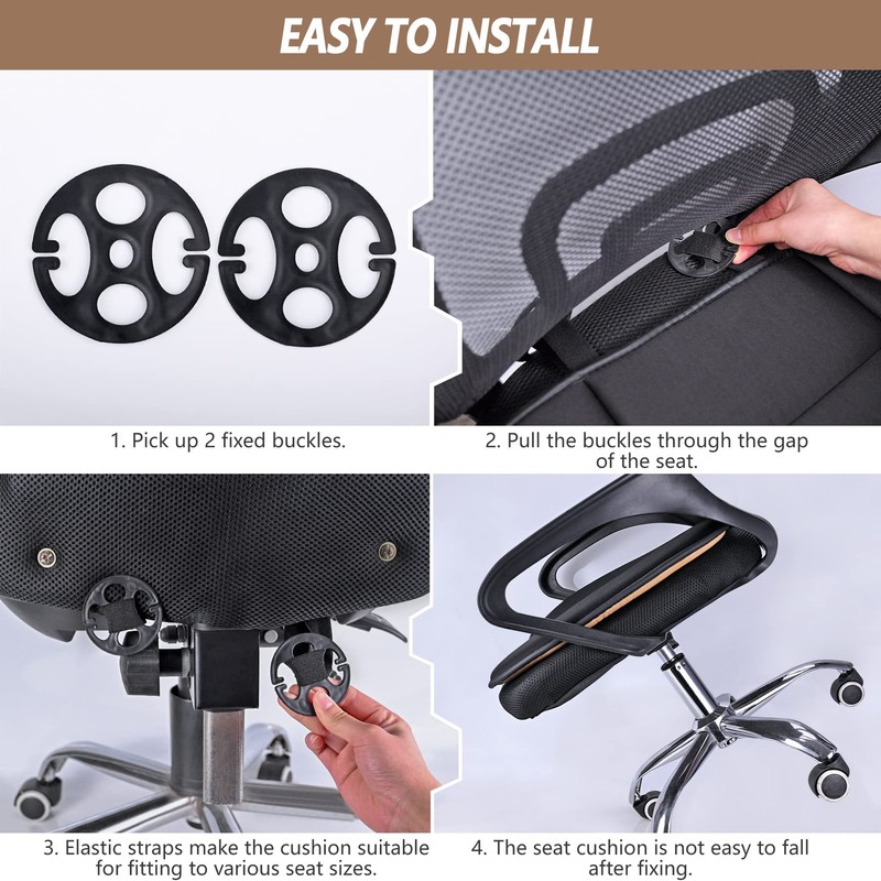 MYFAMIREA Car Seat Cushion Pad 1.2" Thick Comfort Seat Protector