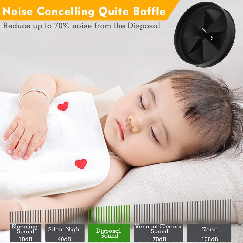 Sink Baffle QCB-AM, Replacement for Evolution Series, Garbage Disposal Splash