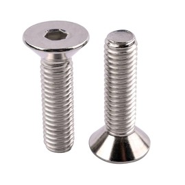 KOSJETHAS #8-32 x 3/4" Flat Head Countersunk Screws Hex Socket Cap Bolts, 304 Stainless Steel 18-8, Full Machine Thread, Pack of 50