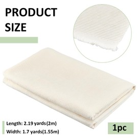 BENECREAT 2 x 1.55m White Floral Corduroy Fabric DIY Sewing Craft Materials Cord Upholstery Fabric for Coat Shirt Dress Pants Costume Sofa Sewing