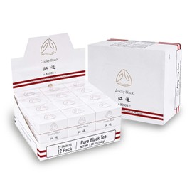 GTGLOTRA Premium Pure Black Tea Bag, 72 Pyramid Teabags, 100% Natural Tea Taste, Whole Leaf Tea Sampler, Easy Brew, Suitable for Gift, Office Reception, Family Party - 72 Sachets (12 Pack)