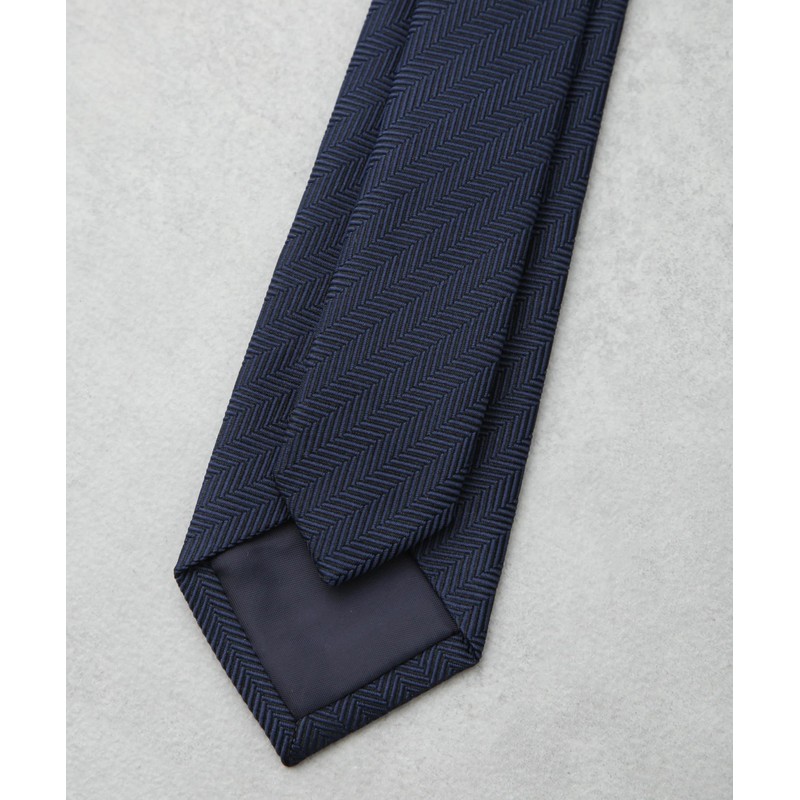 Nano Universe 668-5142203 Men's Washable Herringbone Solid Necktie, 103 Bordeaux