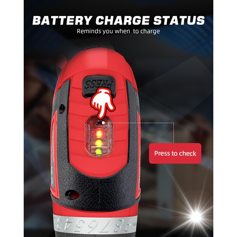 DuroFort Cordless Electric Screwdriver Set, 8V 10Nm Rechargeable Power Electric