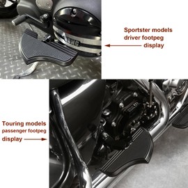 For Harley Passenger Defiance floorboards Black CNC Male Mount Foot Pegs Touring FLHX PEG Dyna Sportster XL Footrest Motorcycle