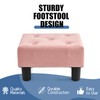 BRIAN & DANY Small Foot Stool, Velvet Foot Stools with