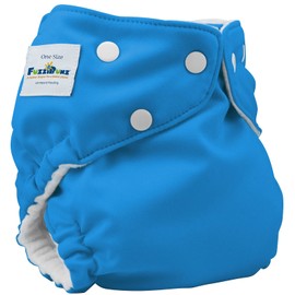 FuzziBunz Diaper Talk Elite One Size Diaper (Butt look Big, Big Sky)