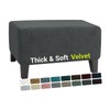 MAXIJIN Velvet Ottoman Slipcover Oversized Stretch Square Rectangle Footstool Slipcover