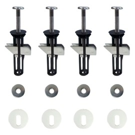 4 Pcs Toilet Seat Bolts Fittings Kit, Heavy Duty Toilet Seat Fasteners, Universal Locking Bolts for Top Lid Hinges, Easy Installation & Maintenance Replacement Screws
