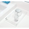 iDesign Clarity Plastic Towel Vanity Tray for Bathroom, Kitchen, Office,