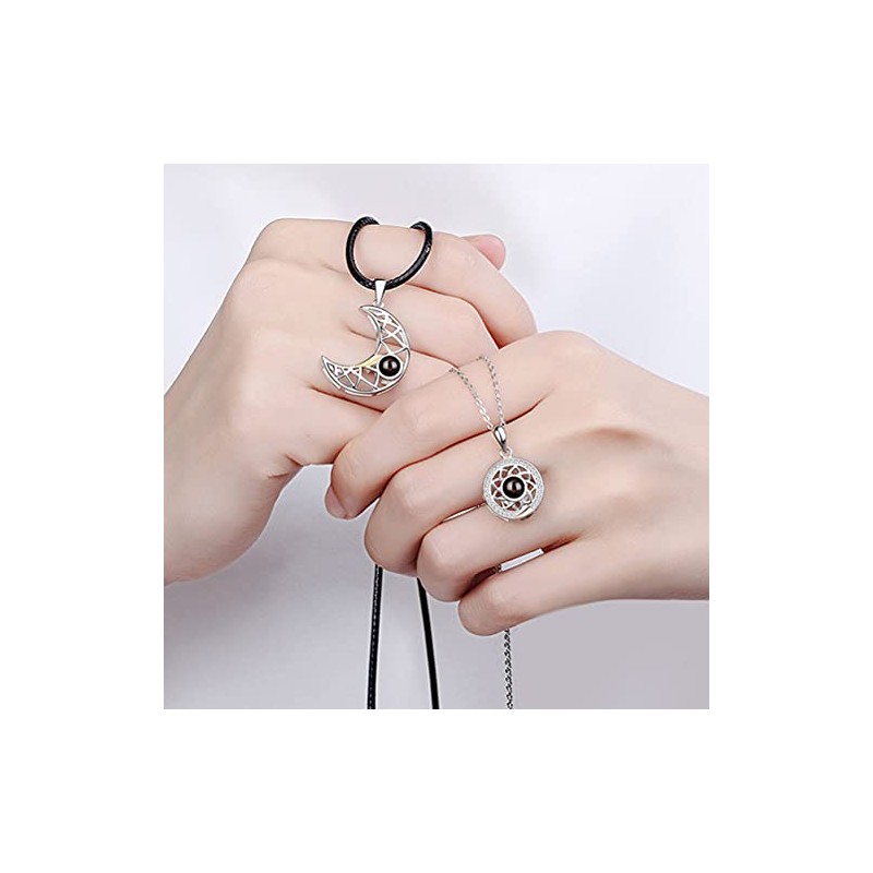 Collar Magnético para Parejas de Sol Y, 100 Idiomas, Colgante
