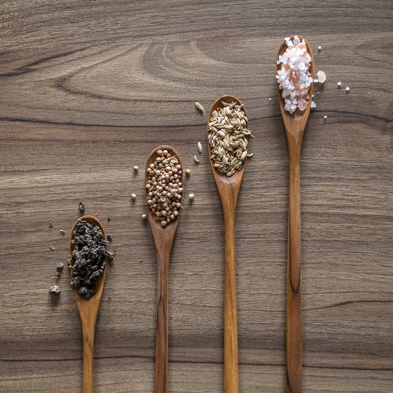 FAAY - 4 Pcs 9.5” Long Teak Spoon, Chef Testing