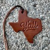 Air Flair | Leather Car Air Freshener | Texas Shape | Y'all (Leather Scent)