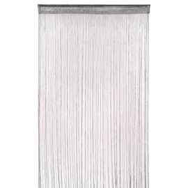 WedDecor String Curtains with Glitter Fringe Panel Fly Screen Room Divider Tassel Curtain for Doors Doors Windows Home Decor Event Decoration 90x200cm Dark Silver