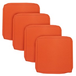 BELLRINO Outdoor Waterproof Patio Cushion Covers 22" X 20" X 4" Set of 4 Replacement Slipcovers Decorative Cushion Cover for Chair Seat Garden Bench Porch Couch S004-O-22X20X4-4PC Cover ONLY