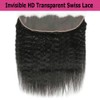 Nicewig 13x4 Kinky Straight HD Lace Frontal Closure Transparent Lace