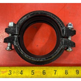 JNG Tech 3" JNG Tech Flexible Coupling XGQT2 300PSI with Gasket Ductile Iron Black Paint