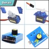 JYUDAUFU 4 Pcs 9g 360° Micro Servo Motor with Servo
