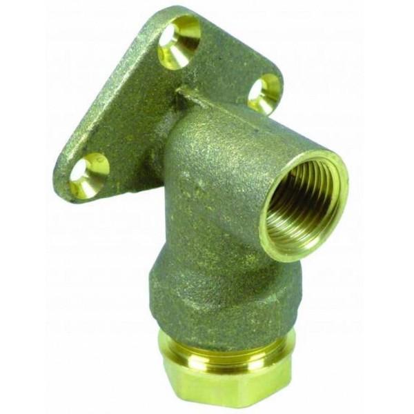 Plass-ONE 25mm x 1/2" Push Fit MDPE Wallplate Elbow -