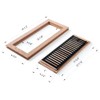 White Oak Hardwood Flush Mount Floor Register, 4X12 Inch, with