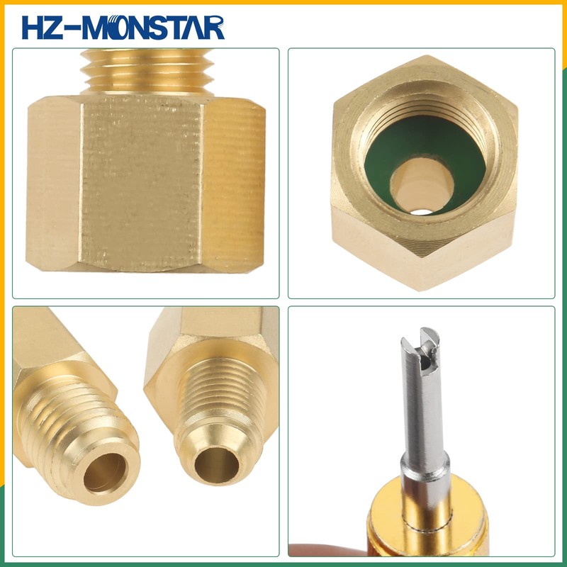 HZ-MONSTAR R410A R134A Adapters Mini Split Adapter Fitting Kit 5/16"