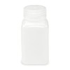 Globe Scientific 7180175 Diamond RealSeal Bottle, Wide Mouth, Square, HDPE